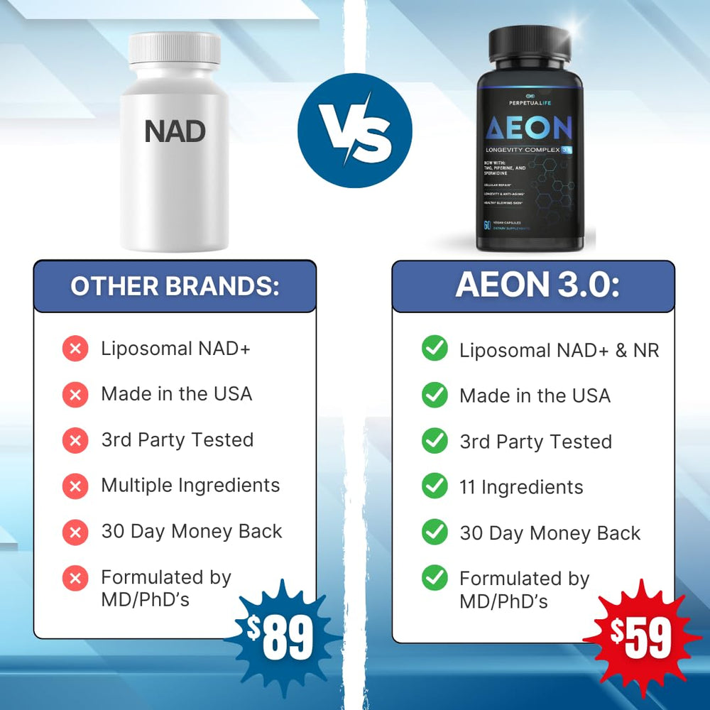 Product label displays vegan and gluten-free claims on AEON packaging.