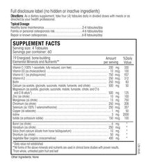 Close-up of PERQUE Bone Guard Forte 20 tablets showing compact daily dose.