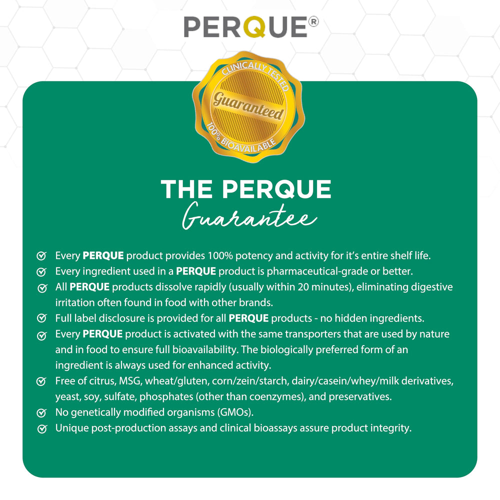 PERQUE Choline Citrate bottle paired with magnesium supplement.