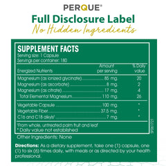 PERQUE Mg Plus Guard pour illustrating simple daily dosing