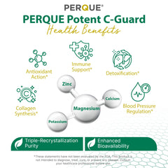 PERQUE Potent C Guard scoop showing convenient dosing and quick mix into beverages