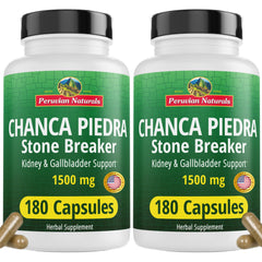 Peruvian Naturals Chanca Piedra bottle showcases daily kidney support for vegans.
