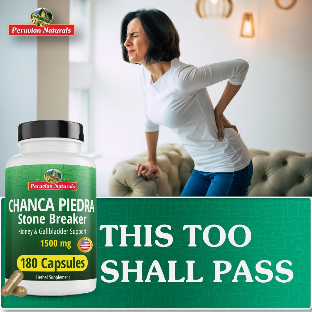 Chanca Piedra capsules close-up highlighting pure plant-based kidney support benefits.