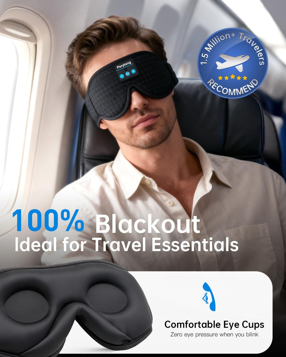 Perytong HD stereo sound delivering clear audio while resting