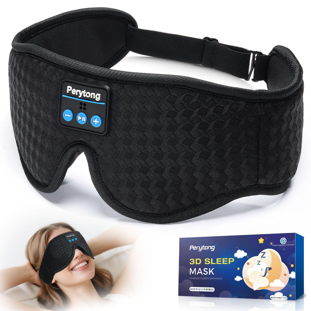 Perytong sleep mask with contoured 3D design for comfortable travel rest