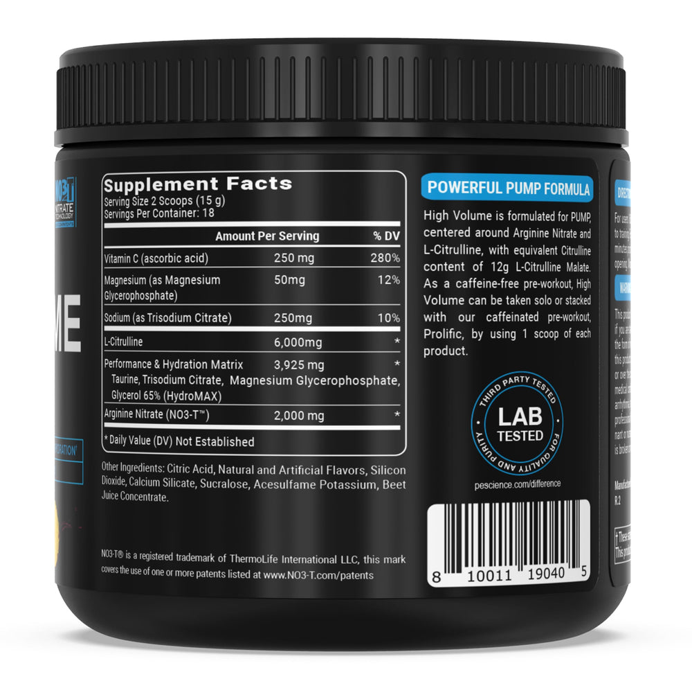 PEScience High Volume flavor profile showcasing Guava Pineapple Punch flavor