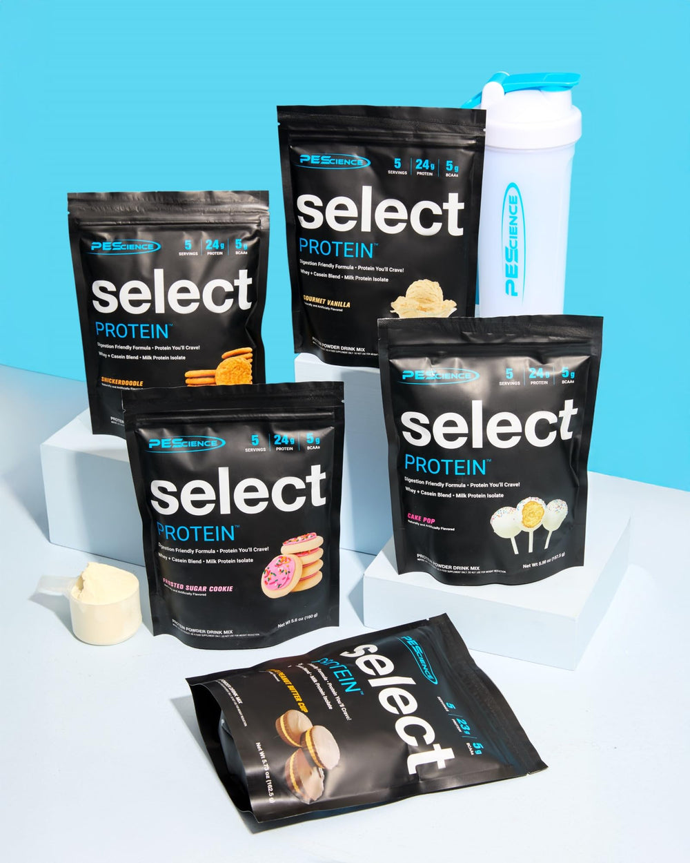 Cake Pop PEScience Select - cake-inspired notes enhance daily protein treats.