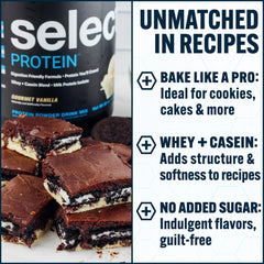 PEScience Select Protein chocolate truffle label highlights clean ingredients