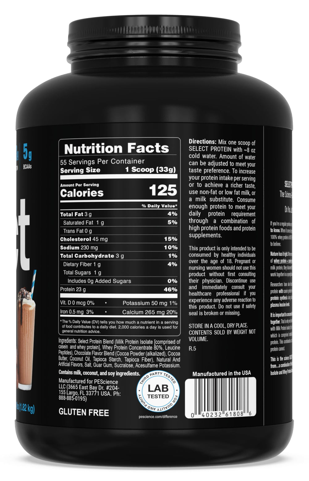 PEScience Select chocolate truffle swirl in a prepared drink