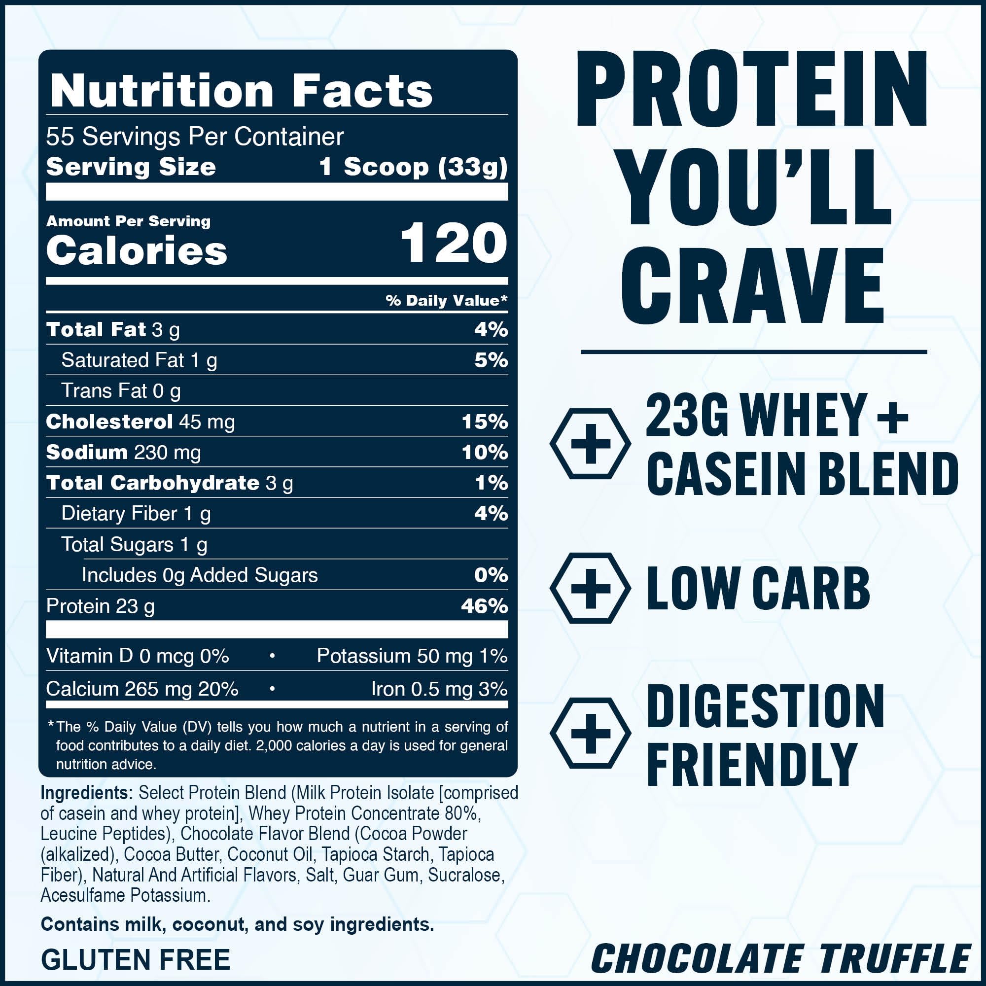 PEScience Select label close-up highlighting clean ingredients and dietary compatibility