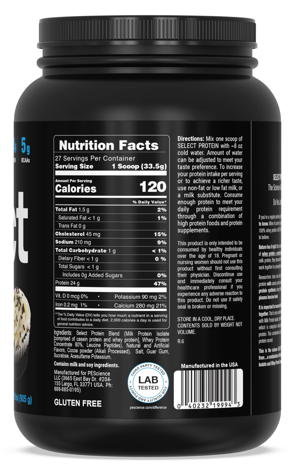 PEScience Select Protein Powder post-workout-shake served in tall glass