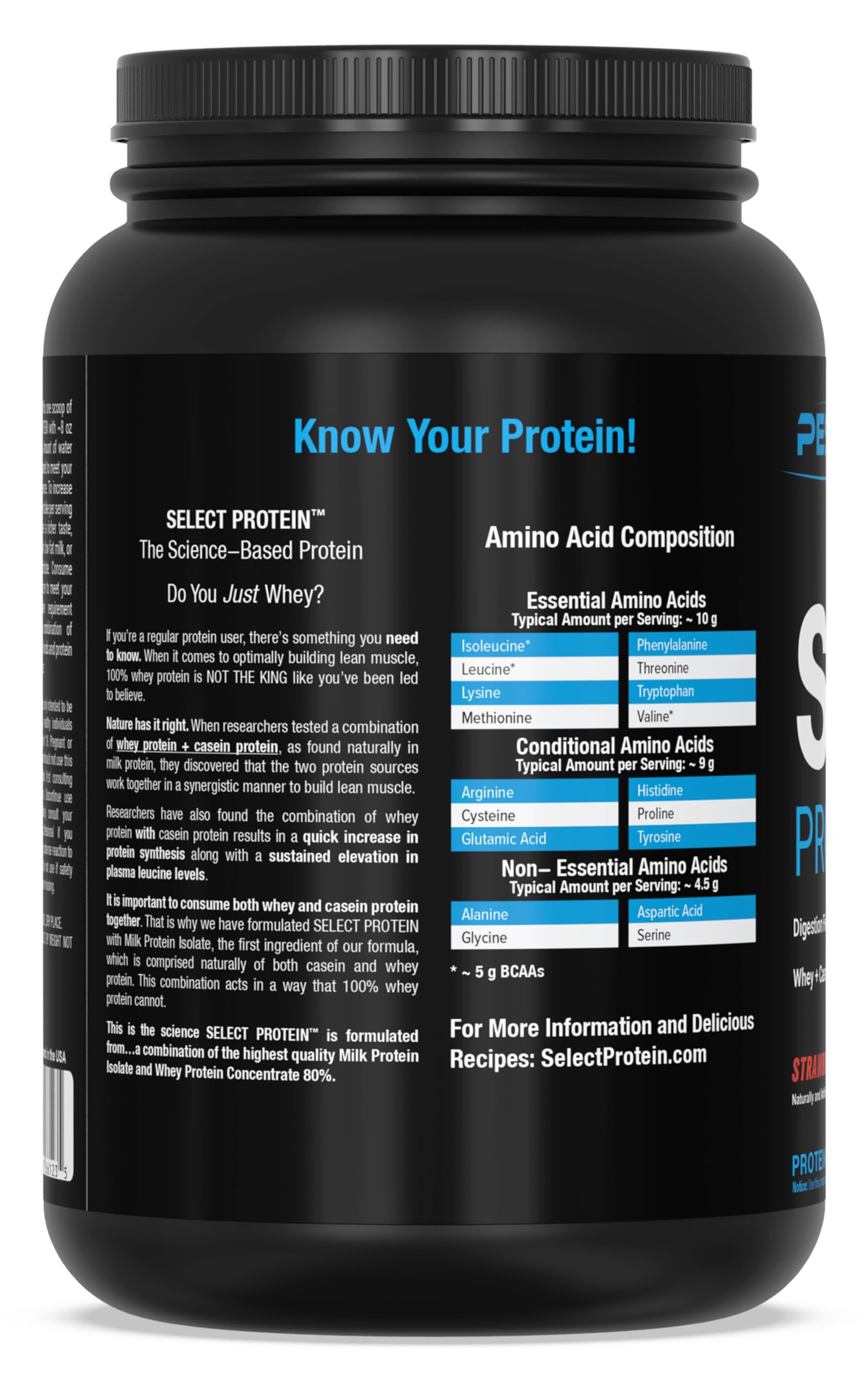 PEScience Select Protein Powder preparation shot with ice for a refreshing low-calorie shake