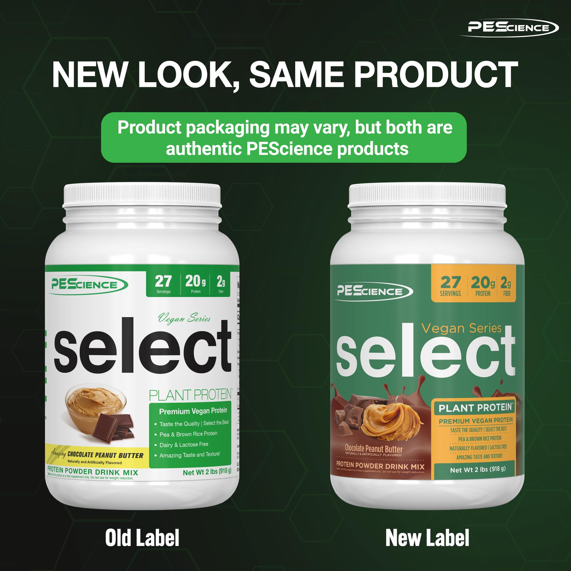 PEScience Select Vegan scoop beside powder ready for shakes