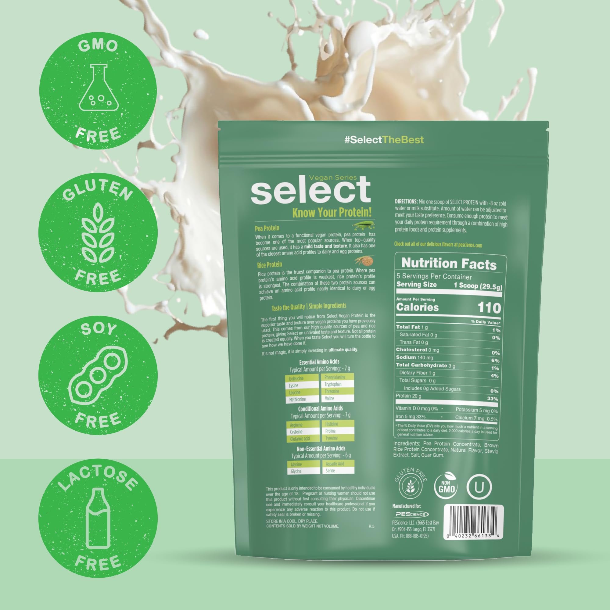 PEScience Select Vegan vanilla smoothie shows tasty, dairy-free protein option