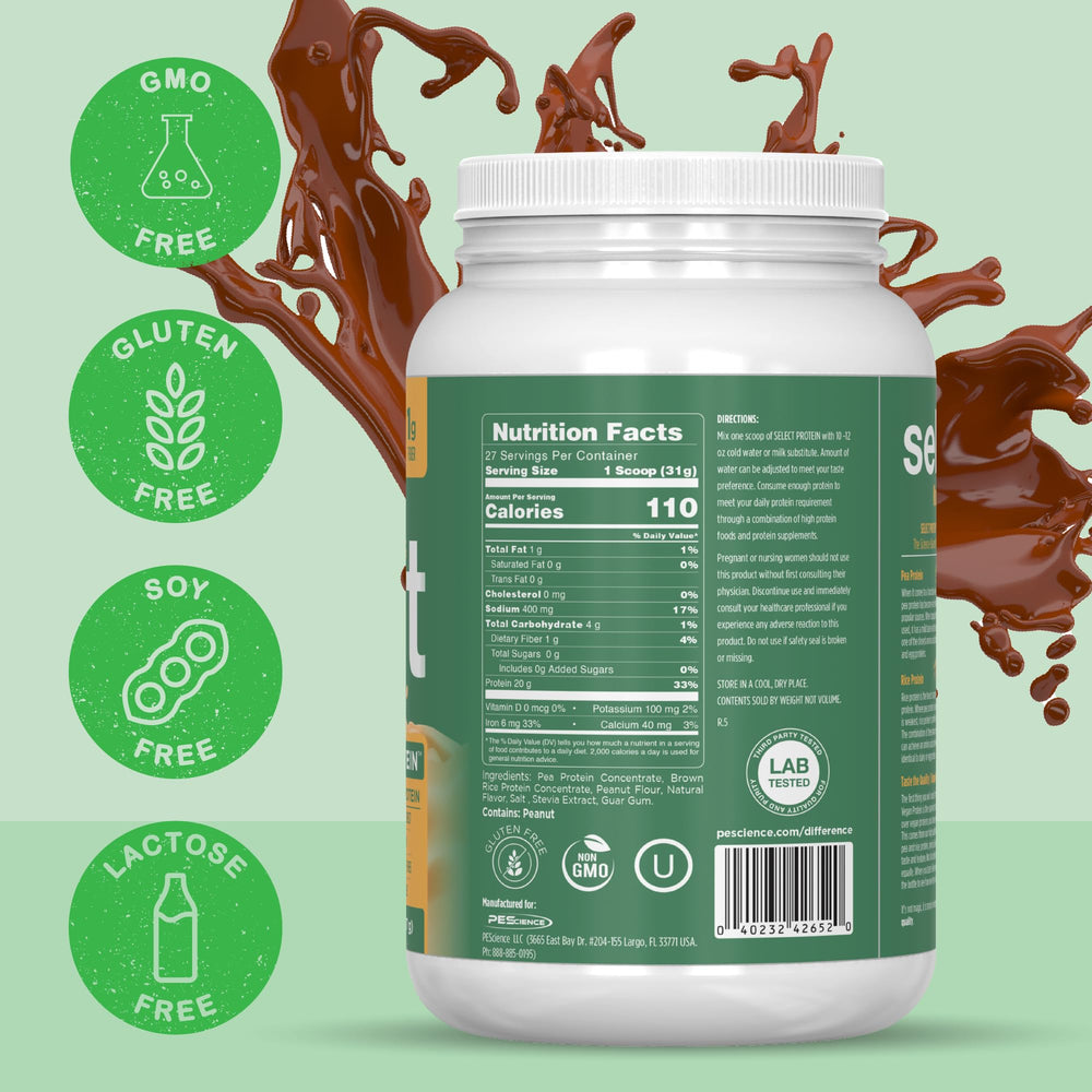 Vegan badge and product name signal plant-based nutrition choice