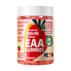Pets Purest EAA Gummies close-up of strawberry gummies for flavorful daily use