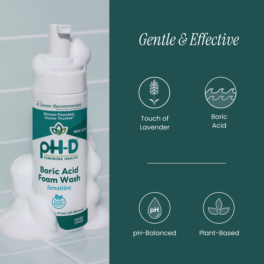 pH-D Boric Acid Foam Wash pack two bottles for shared use