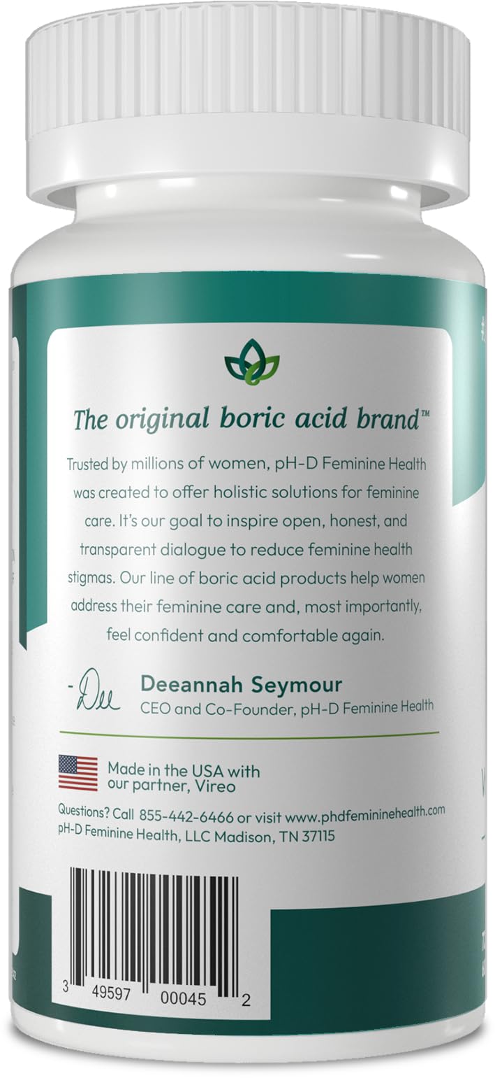 pH-D Feminine Health brand badge indicating woman-owned status.