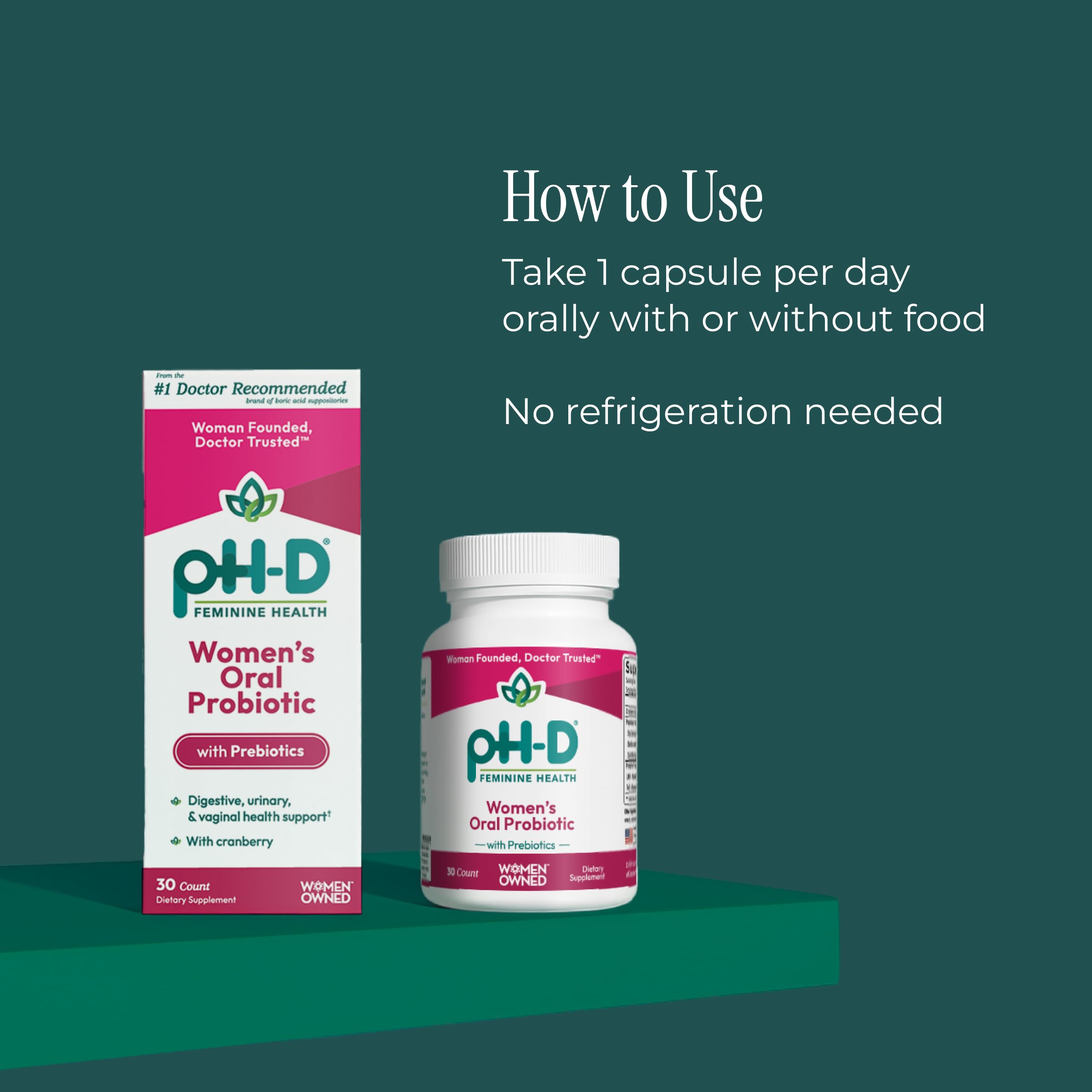 pH-D ingredients label featuring cranberry extract for antioxidant support