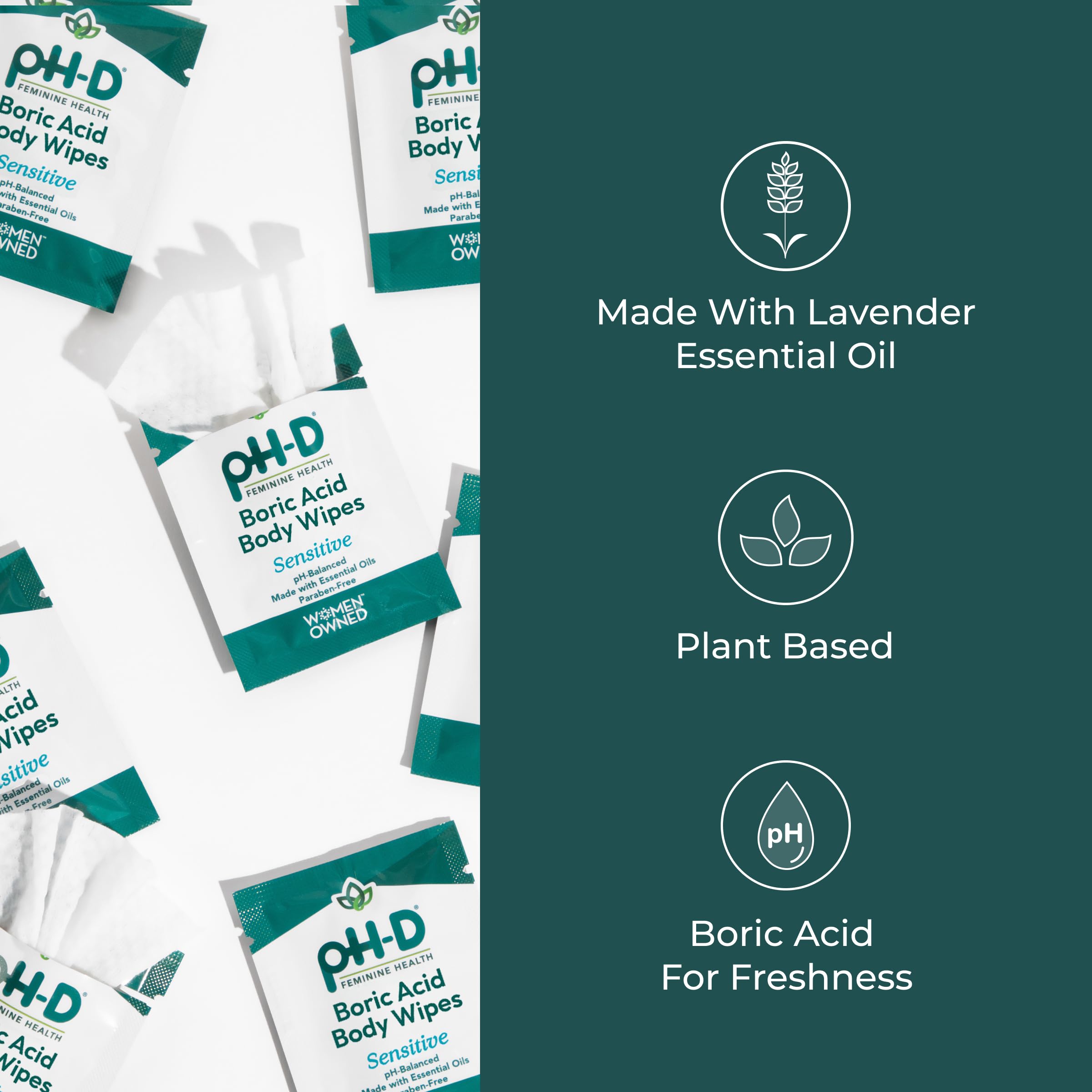 pH-D travel-friendly wipes perfect for gym or hike refresh