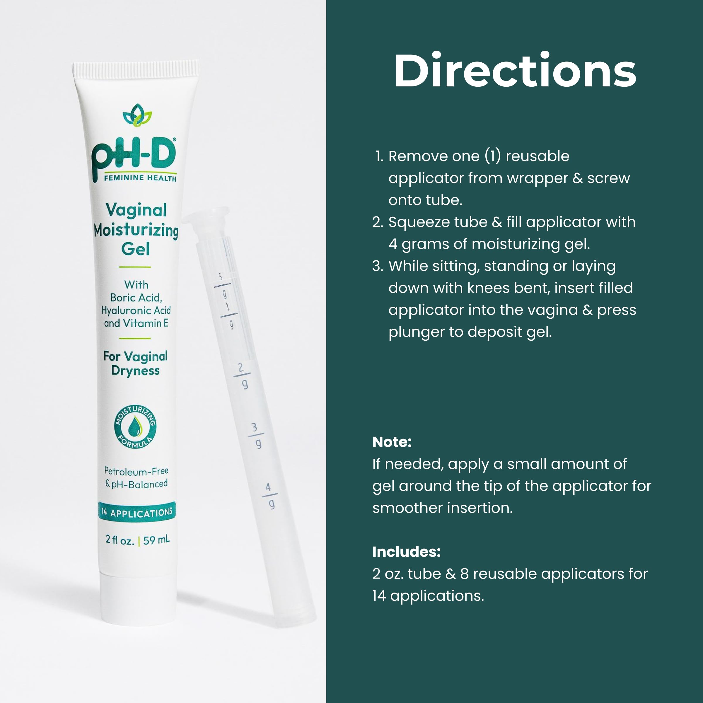 made-in-usa label on pH-D Feminine Health packaging