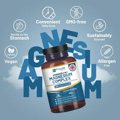PH PROWISE Magnesium Glycinate 4-in-1 label highlights ingredients and benefits.