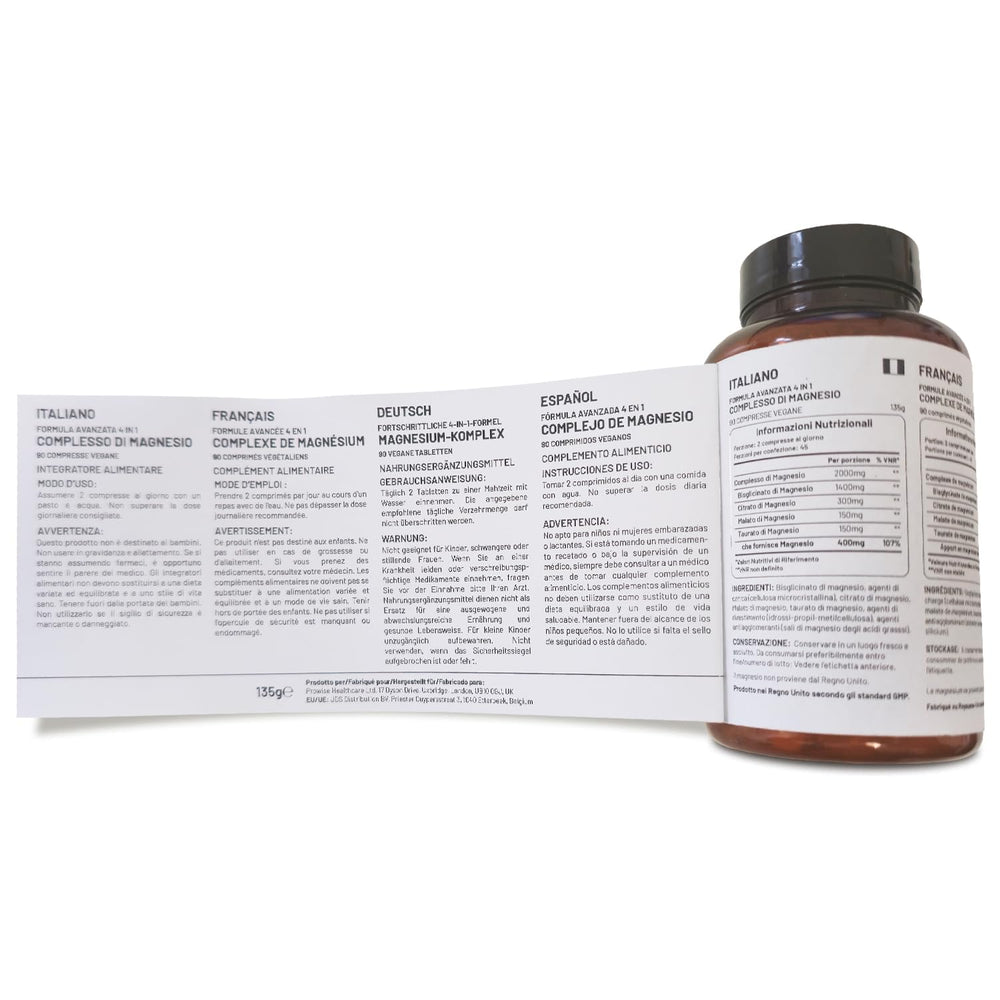 PH PROWISE nutrition facts panel provides clear elemental magnesium information.