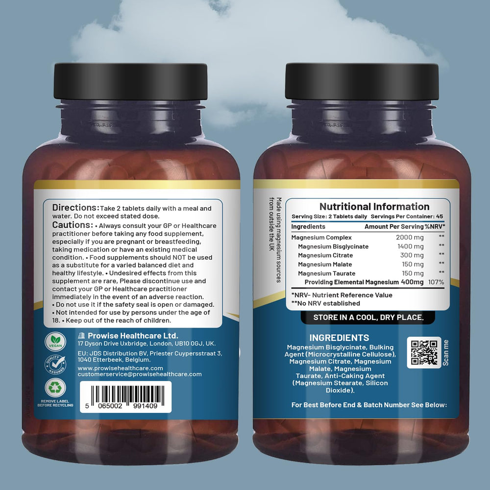 PH PROWISE Magnesium Glycinate 4-in-1 bottle being poured for use.