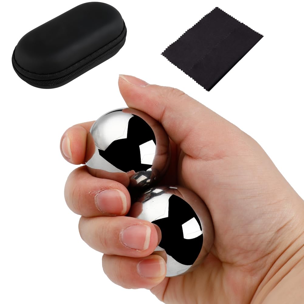 Phaicoilo Chinese Baoding Balls in hand for therapy and dexterity.