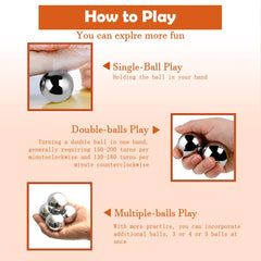 Phaicoilo meditation balls used for hand exercise and focus.