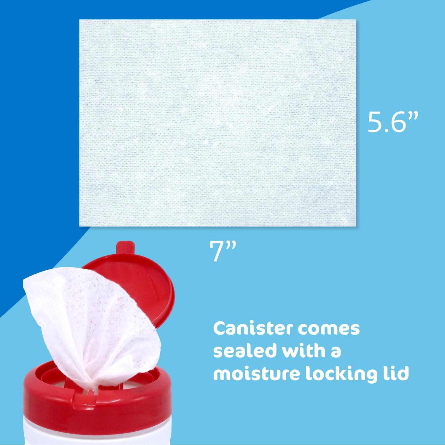 The Pharma-C Company wipes measure 5.6 by 7 inches for easy coverage