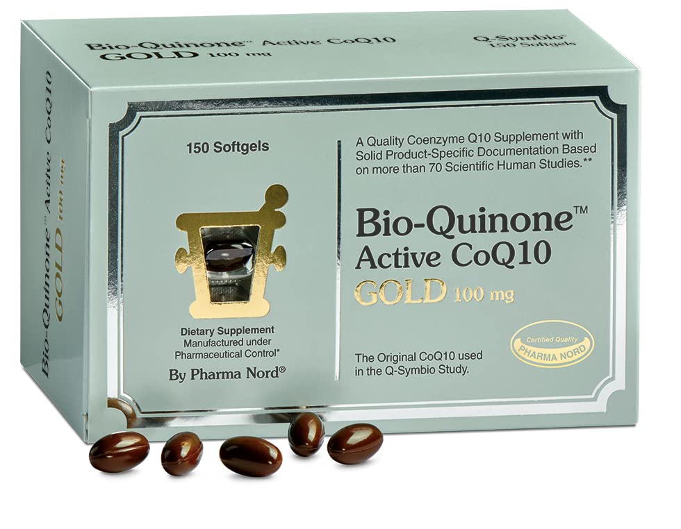 Pharma Nord Bio-Quinone Gold softgel bottle for easy daily use