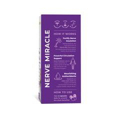 Capsule closeup of Pharmaganics Nerve Miracle highlighting texture and megadose formula