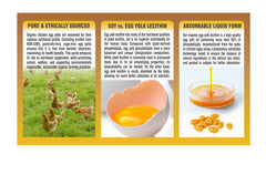 PHARMAKON Organic Egg Yolk Lecithin pour shows smooth liquid texture