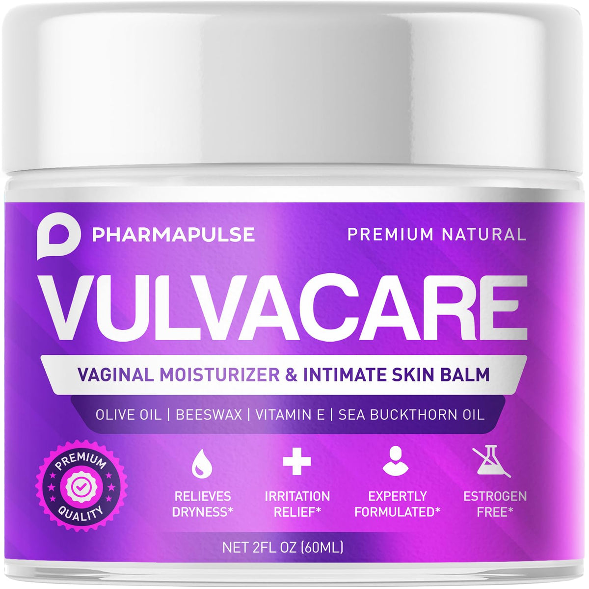 Pharmapulse Vaginal Moisturizer bottle close-up for intimate area hydration.