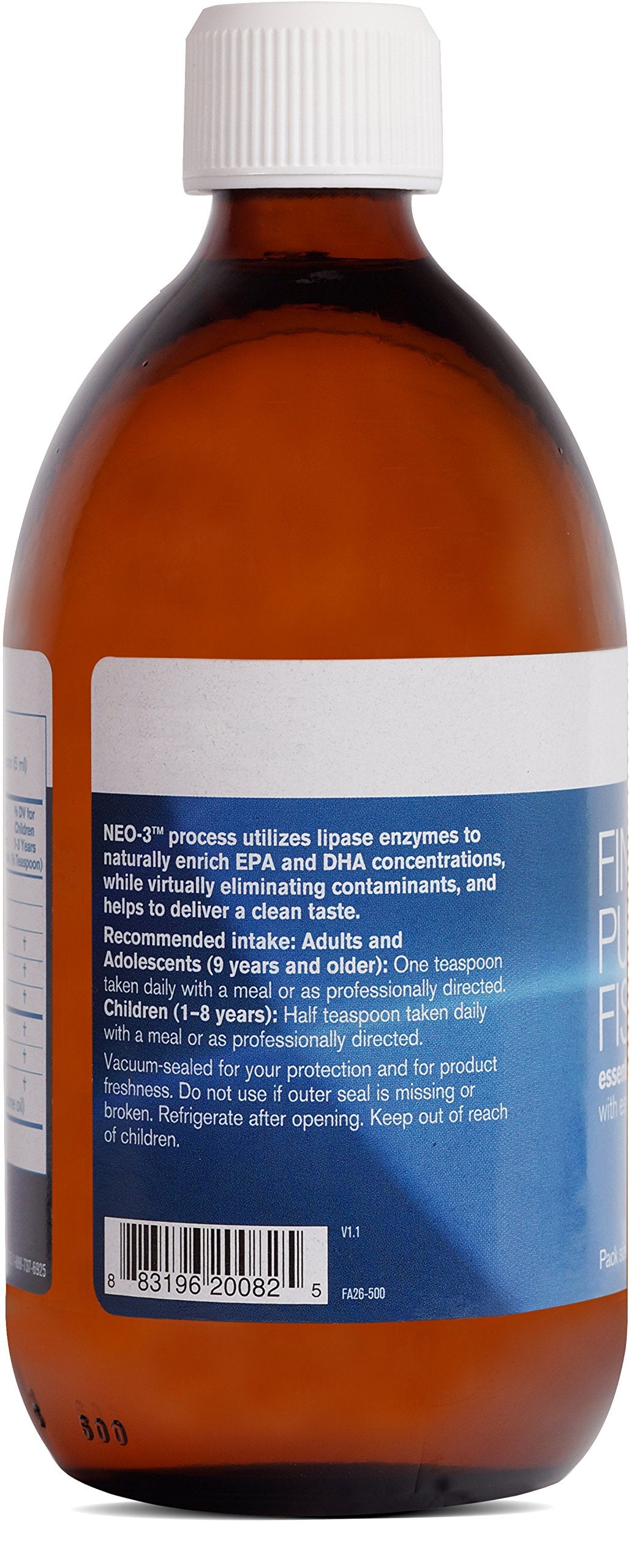 Pharmax Finest Pure Fish Oil orange capsules close-up reveals omega-3 content for brain support.