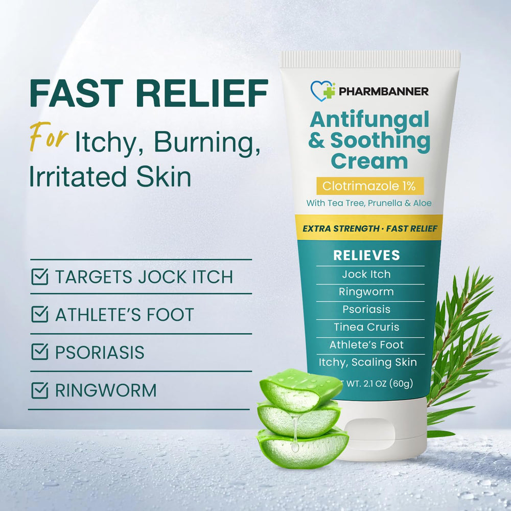 Ingredient closeup with Tea Tree Oil and Aloe for soothing care