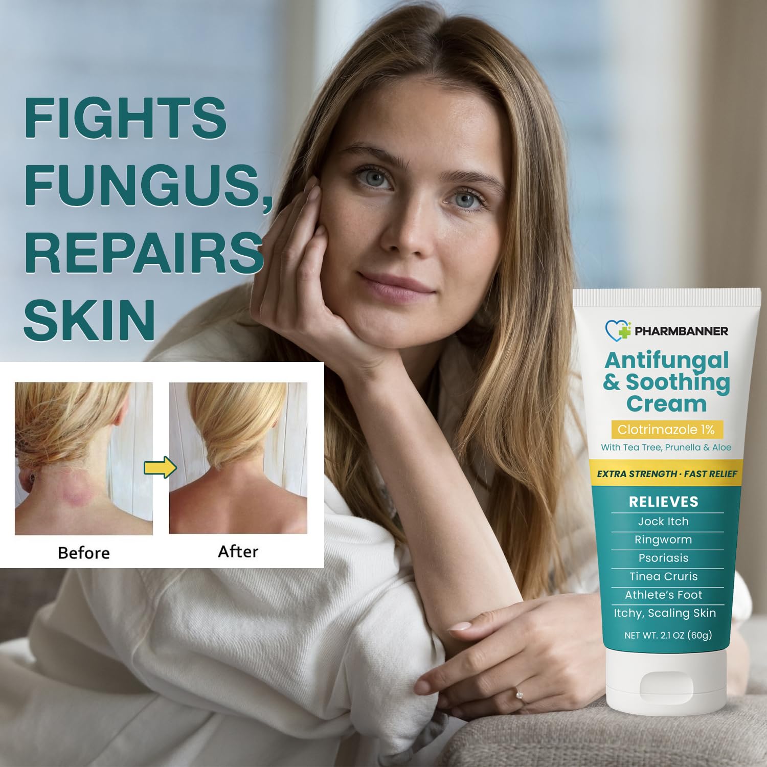 Illustration of skin barrier repair with nourishing botanicals