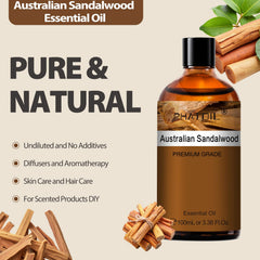 PHATOIL aceite de sándalo australiano para difusores y aromaterapia en casa.