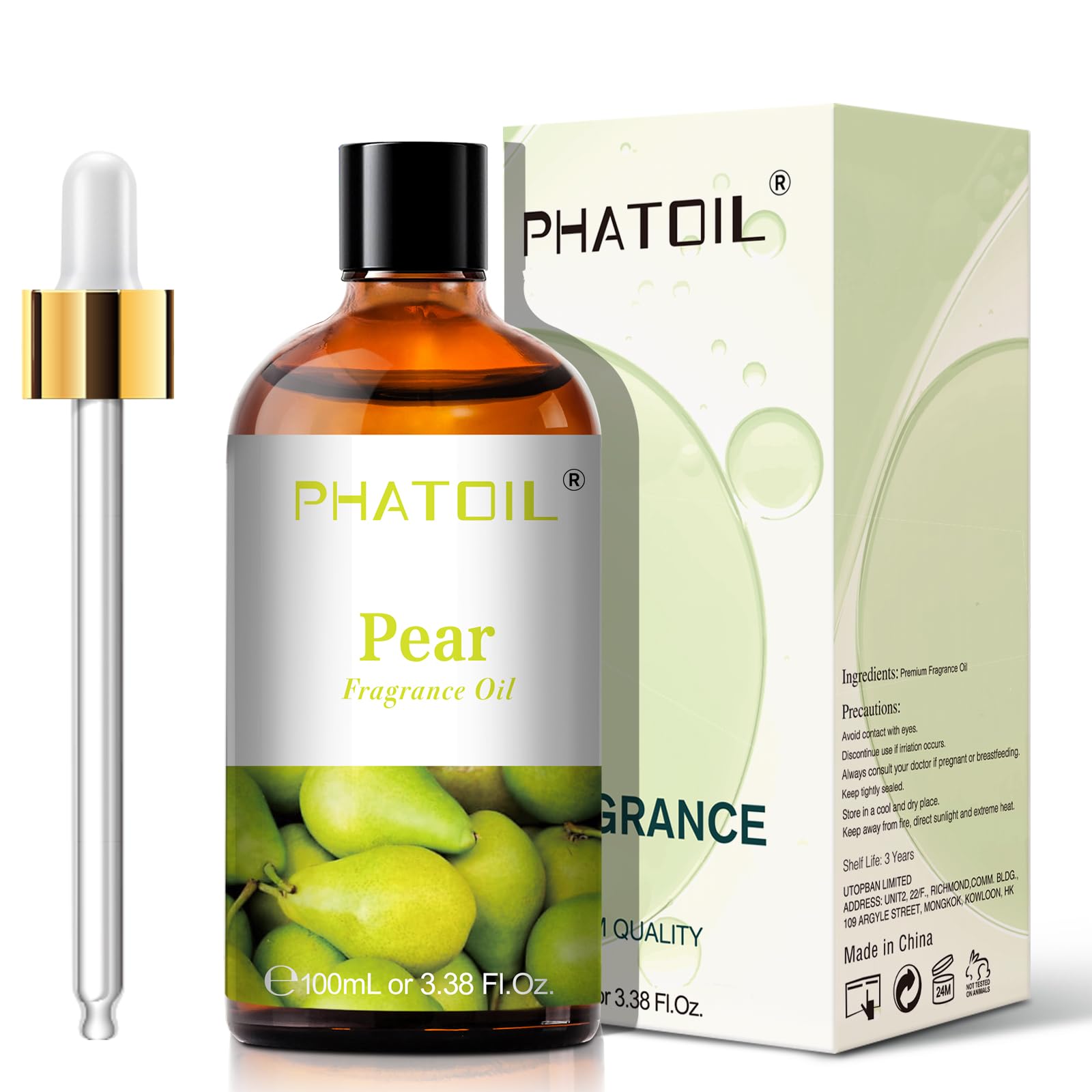PHATOIL Aceite Pera - botella con gotero para dosificar fácilmente.