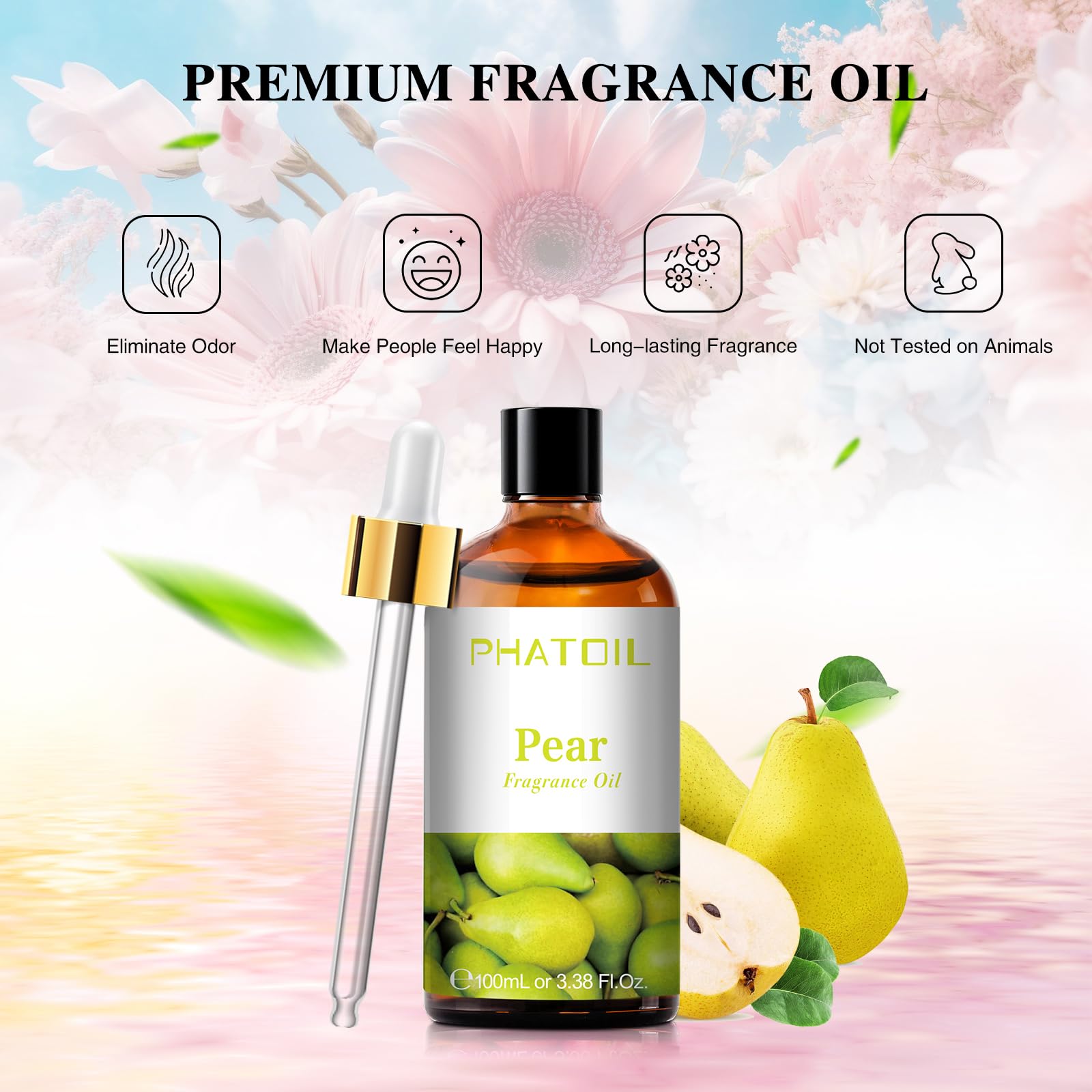 PHATOIL Aceite Pera - recubrimiento UV para proteger la fragancia.