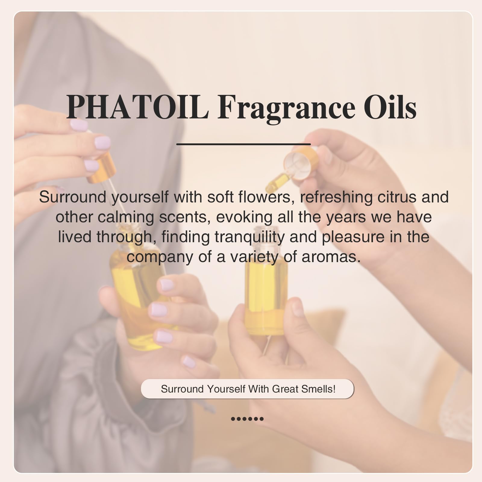PHATOIL Almond Vanilla fragrance bottle with dropper for easy use