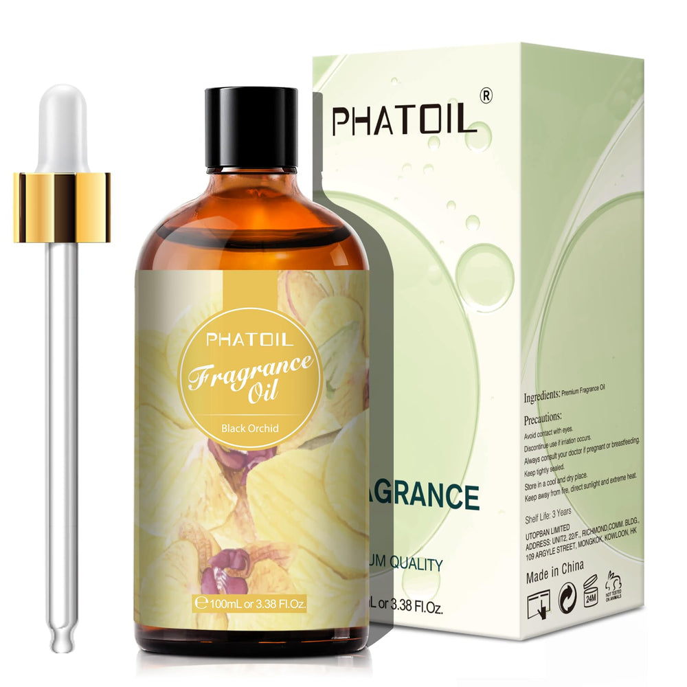 PHATOIL Black Orchid con cuentagotas para uso preciso en difusor.