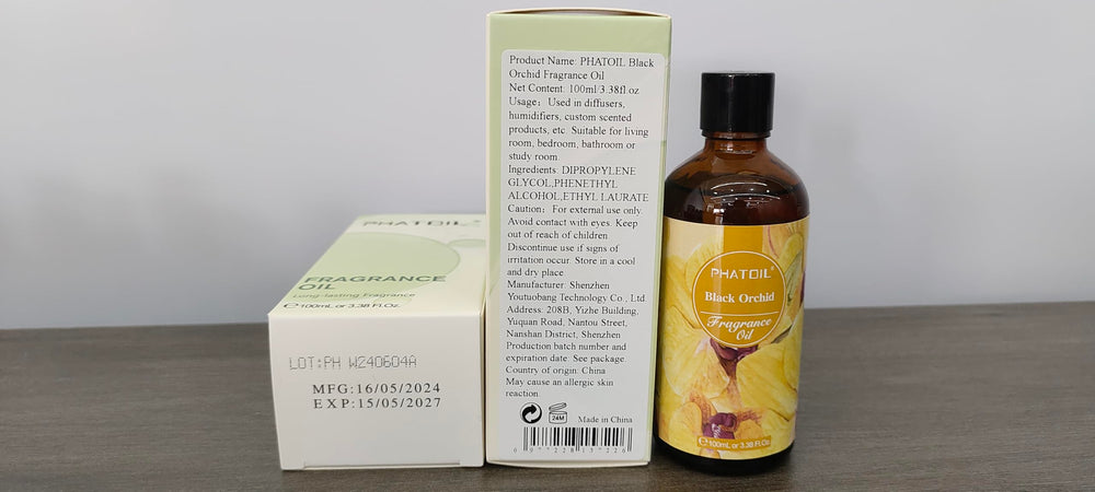 PHATOIL Black Orchid envase protegido con UV para preservar el aroma.