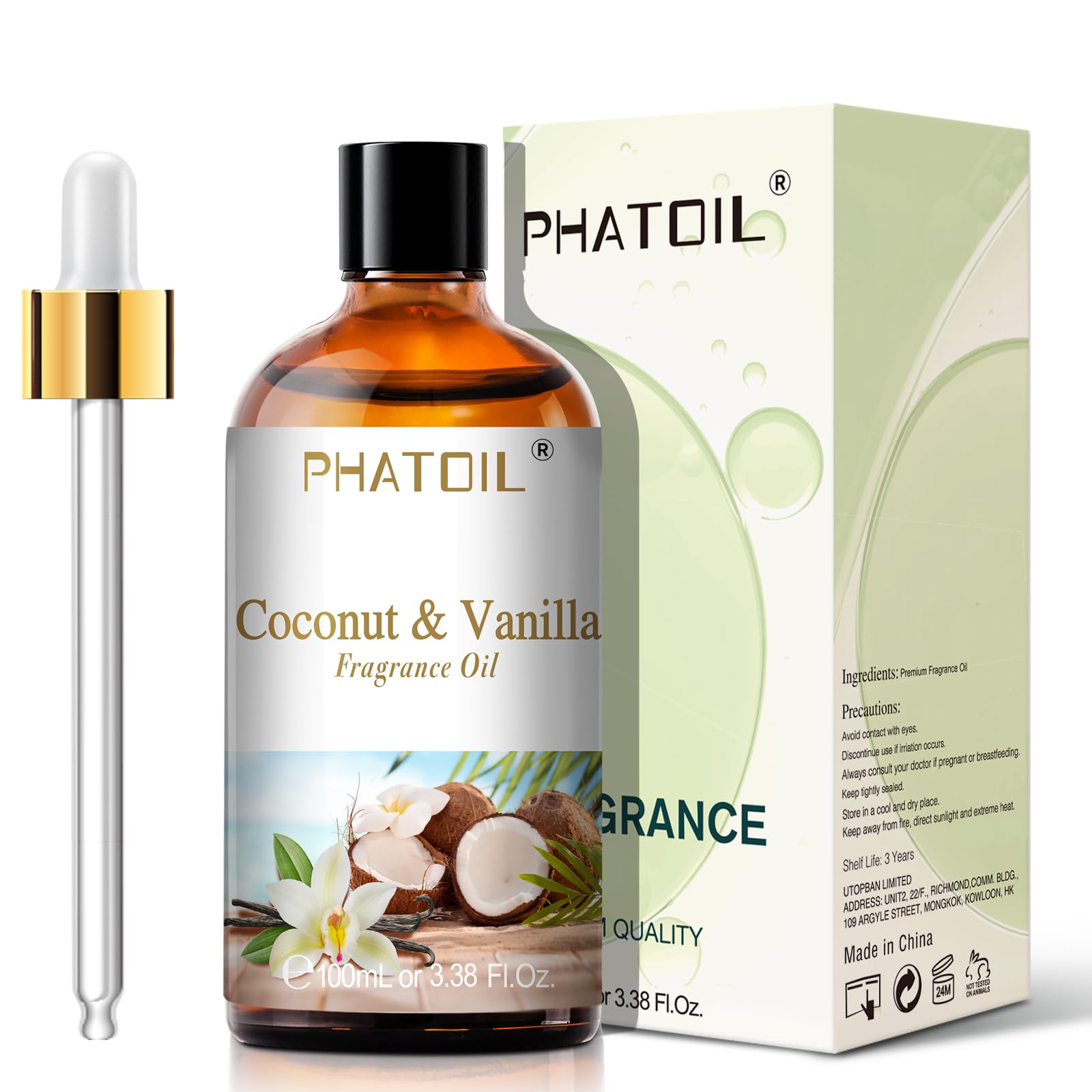 PHATOIL fragrance oil dropper for precise measuring in diffusers.
