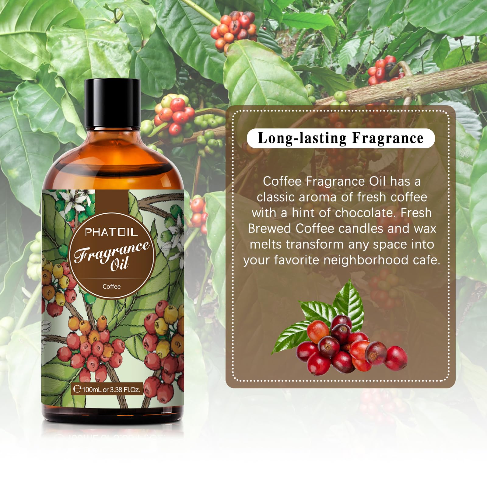 PHATOIL coffee diffuser aroma in action adds warm cafe vibes.