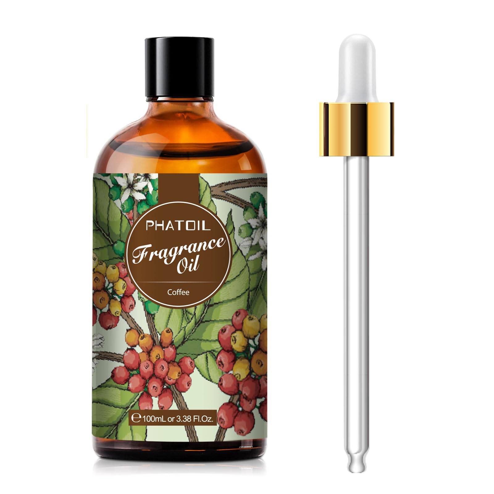 PHATOIL coffee fragrance oil bottle for diffusers enhances cozy kitchen ambience.