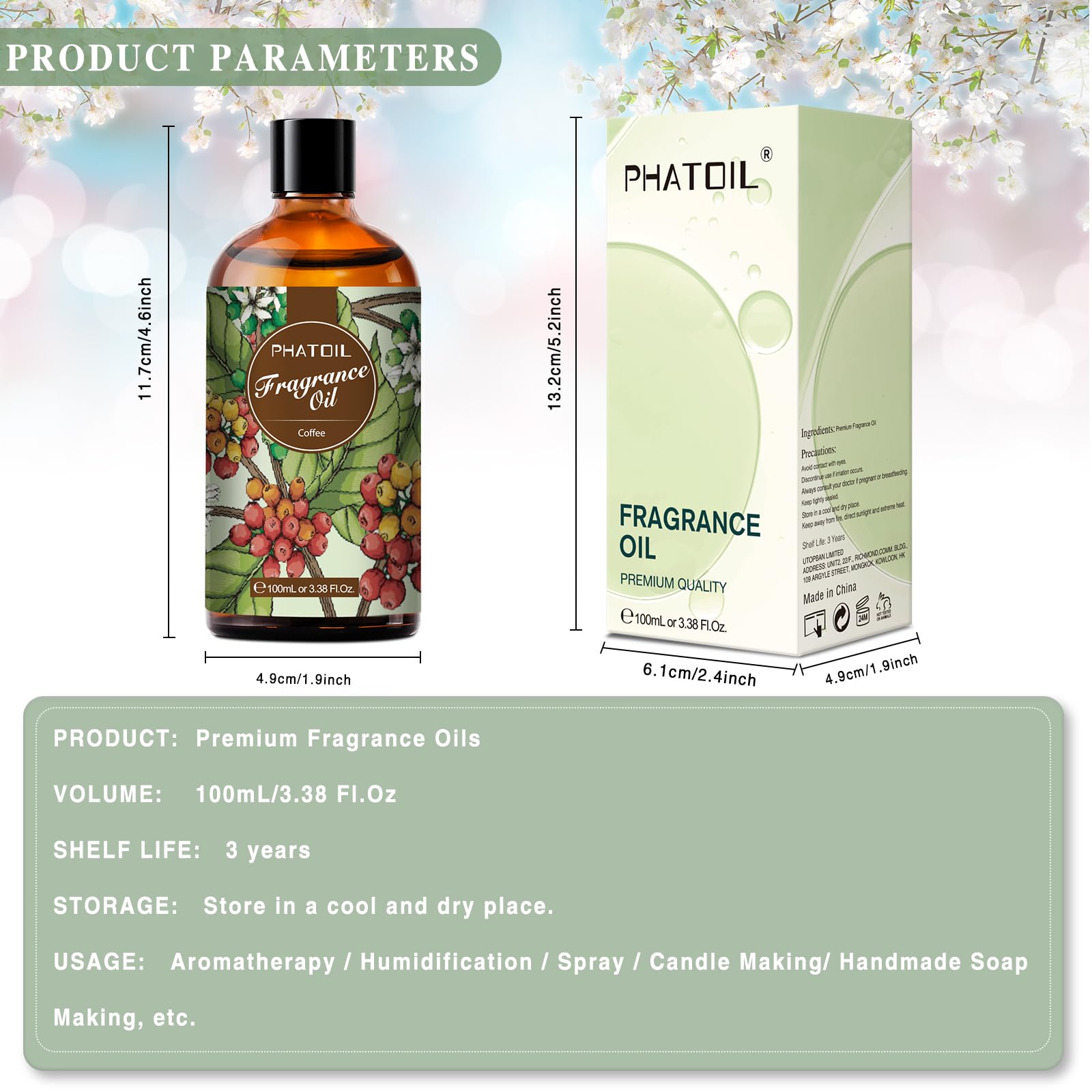 PHATOIL coffee fragrance oil for soap making enriches handmade soaps.