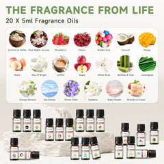 PHATOIL fragrance oil bottles displayed for diffuser use and room scenting.