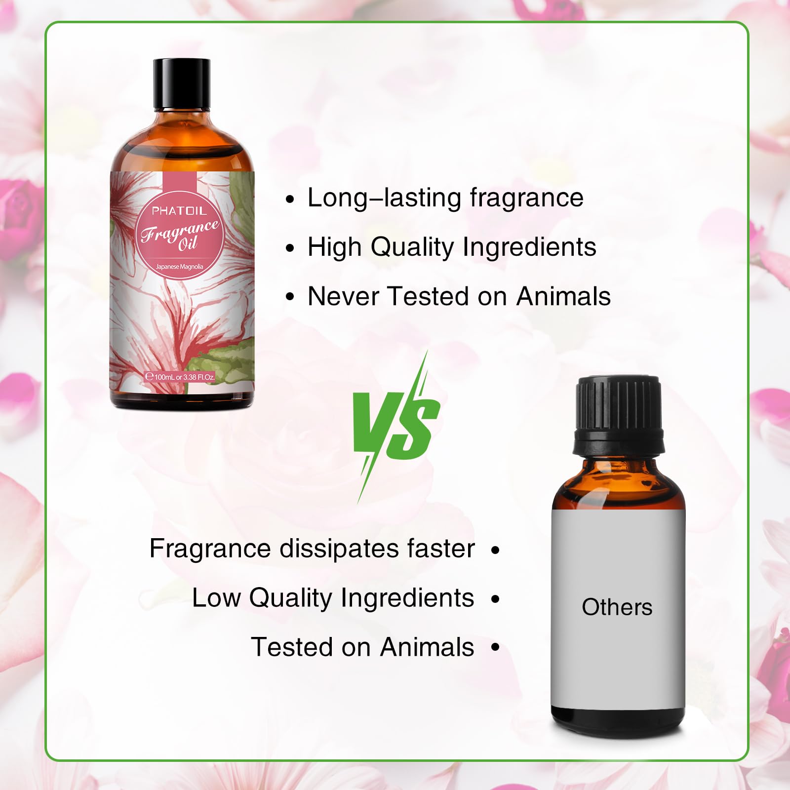 PHATOIL Magnolia Japonesa: fragancia para difusores en spa en casa.